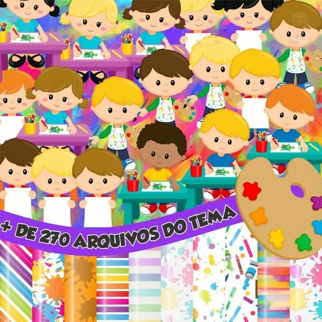 Prévia de Kit Digital Pintando o 7 01 e 02 Png
