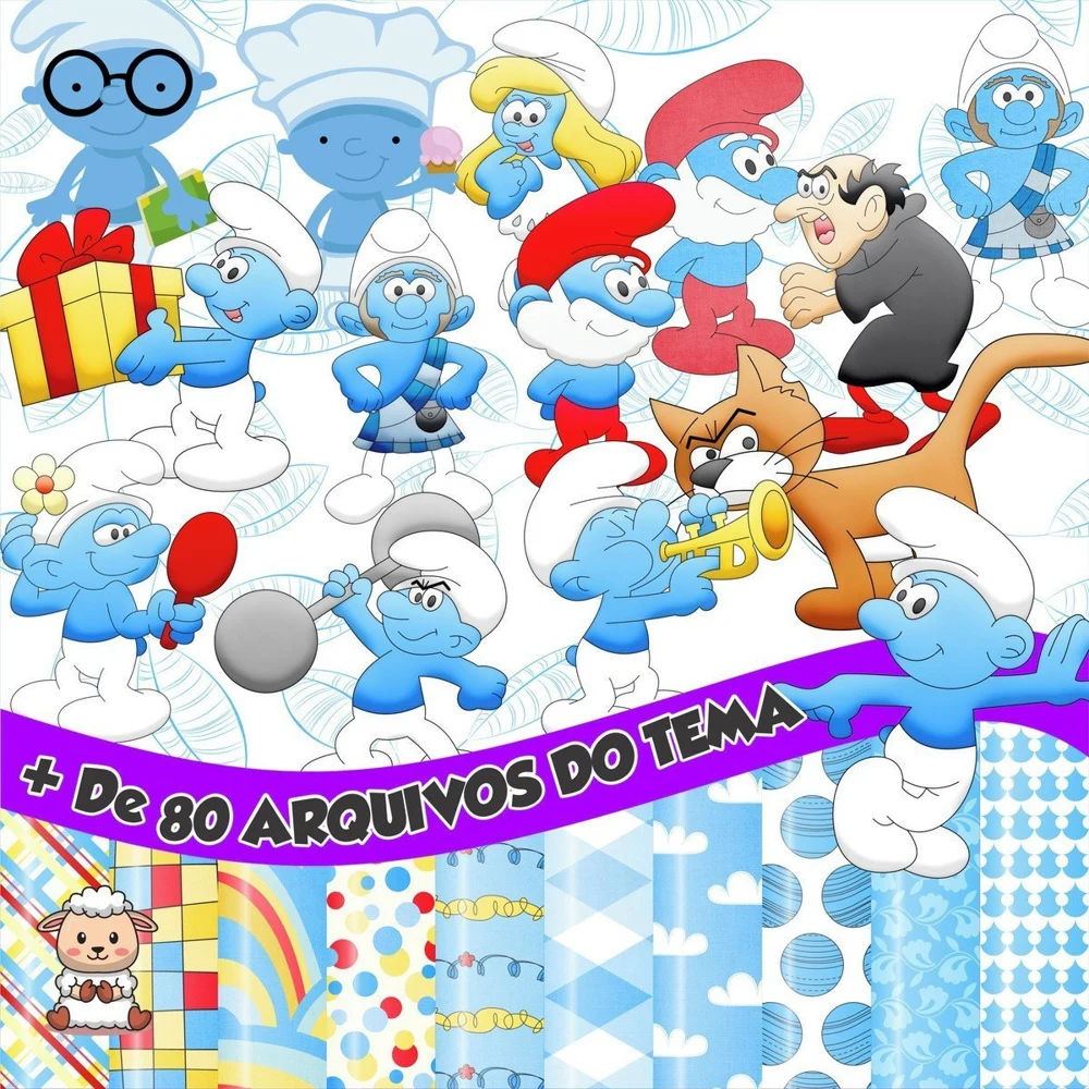 Prévia de Kit Digital Smurfs 02 Png