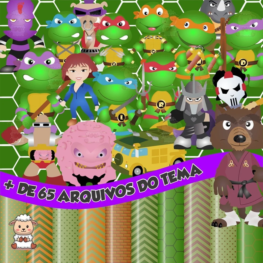 Prévia de Kit Digital Tartaruga Ninja 01 Png