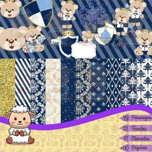 Kit Digital Ursinho Principe 01 Png