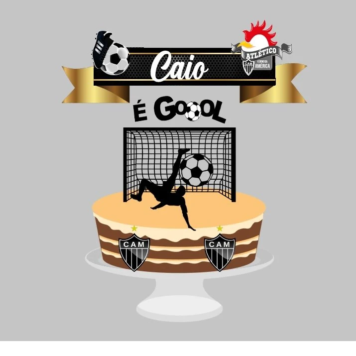 Prévia de Topo De Bolo Atletico Mineiro 02 Silhouette e PDF