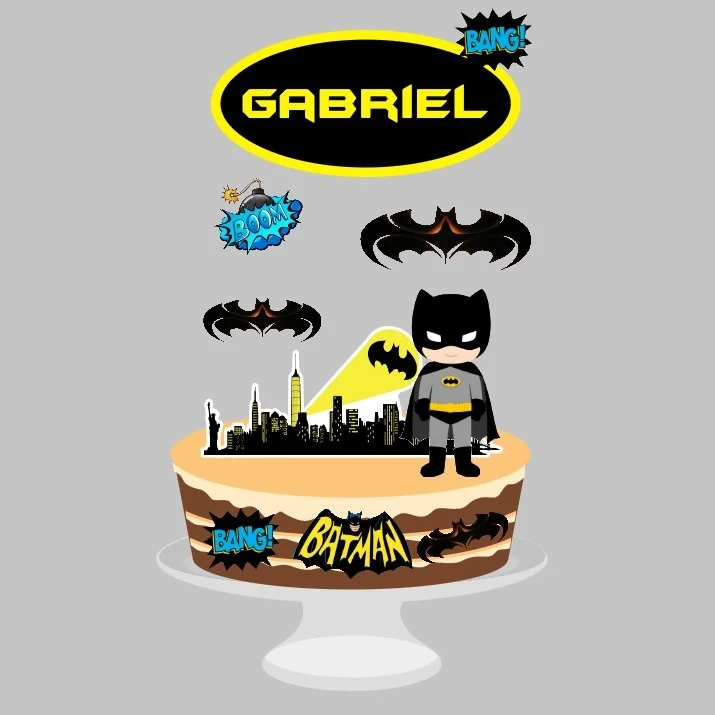 Prévia de Topo De Bolo Batman 01 Silhouette e PDF