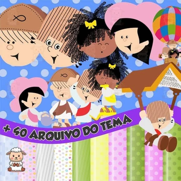 Prévia de Kit Digital Turma do Cristãozinho 01 Png