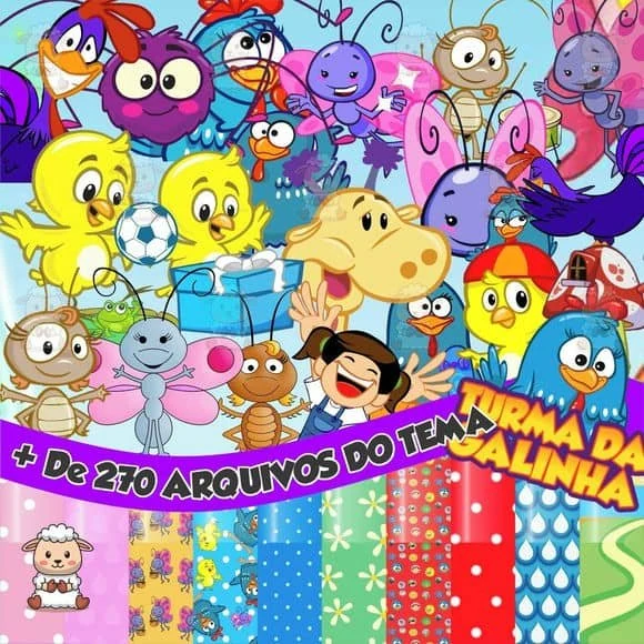 Prévia de Kit Digital Turma da Galinha Pintadinha 01 Png