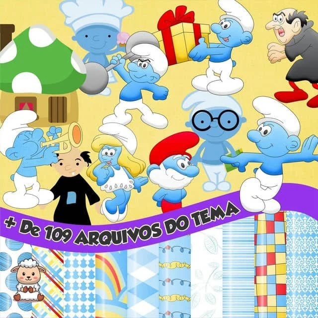 Prévia de Kit Digital Smurfs 01 Png