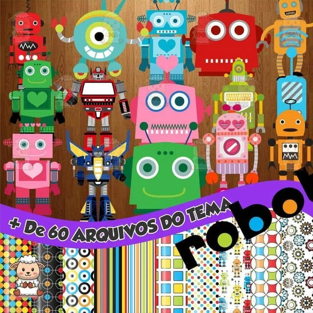 Prévia de Kit Digital Robot 01 Png