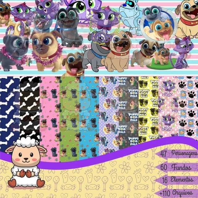Prévia de Kit Digital Puppy Dog Pals 01 Png