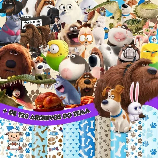 Prévia de Kit Digital Pets a Vida Secreta dos Bixos 01 Png