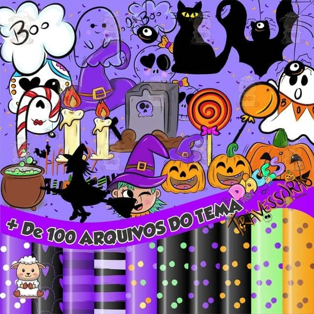 Prévia de Kit Digital Halloween 01 Png