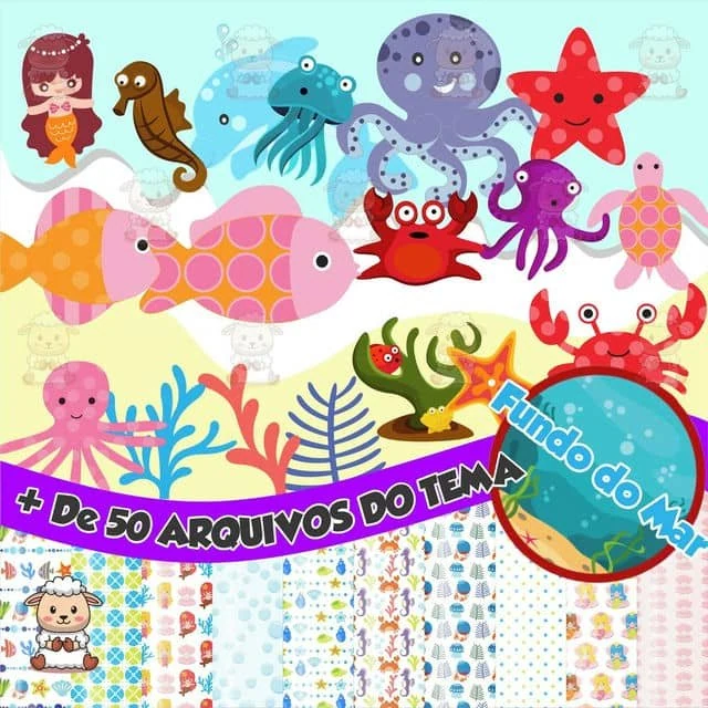 Prévia de Kit Digital Fundo do Mar 01 Png