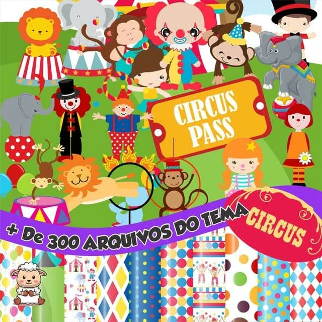 Prévia de Kit Digital Circo 02 Png