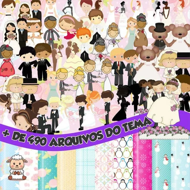 Prévia de Kit Digital Casamento 01 Png