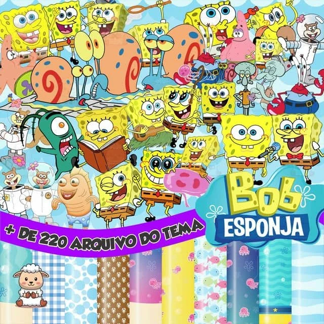 Prévia de Kit Digital Bob Esponja 01 Png