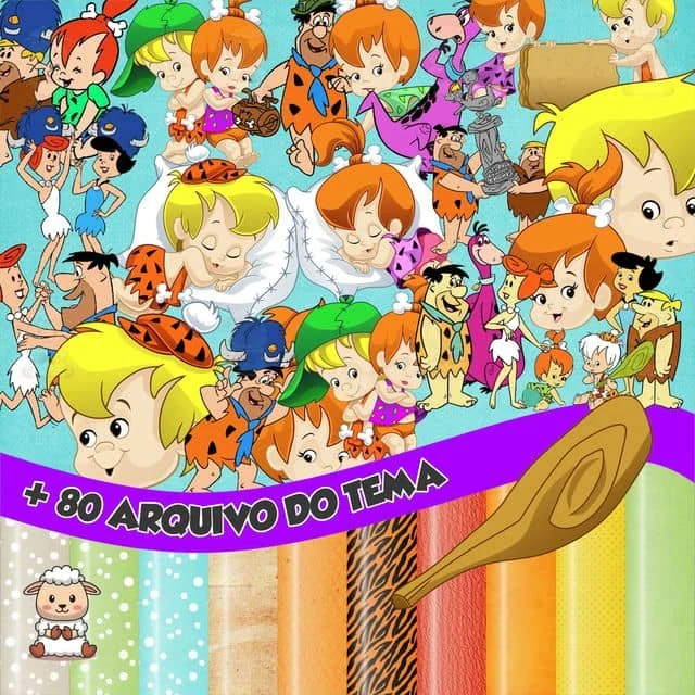 Prévia de Kit Digital Bambam e Pedrita 01 Png