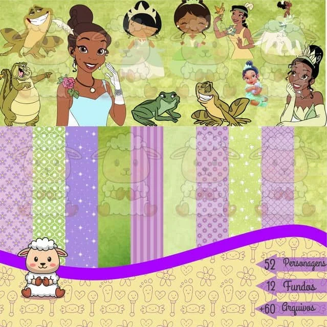 Prévia de Kit Digital a Princesa e o Sapo 01 Png