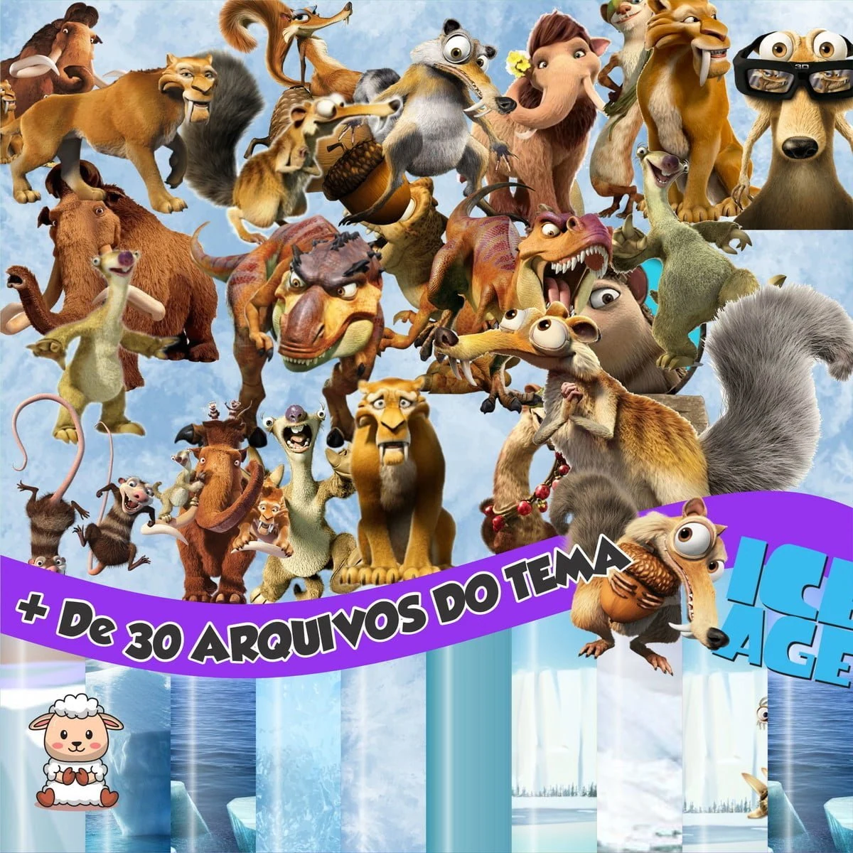Prévia de Kit Digital a Era do Gelo 01 Png