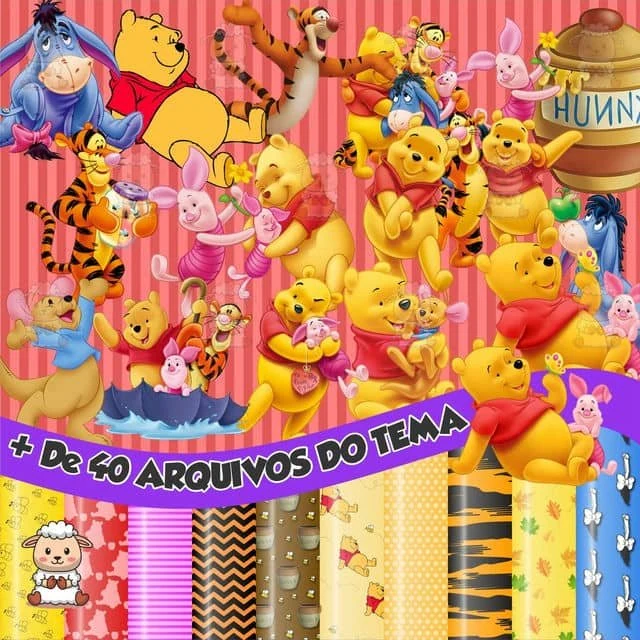 Prévia de Kit Digital Ursinho Pooh 01 Png