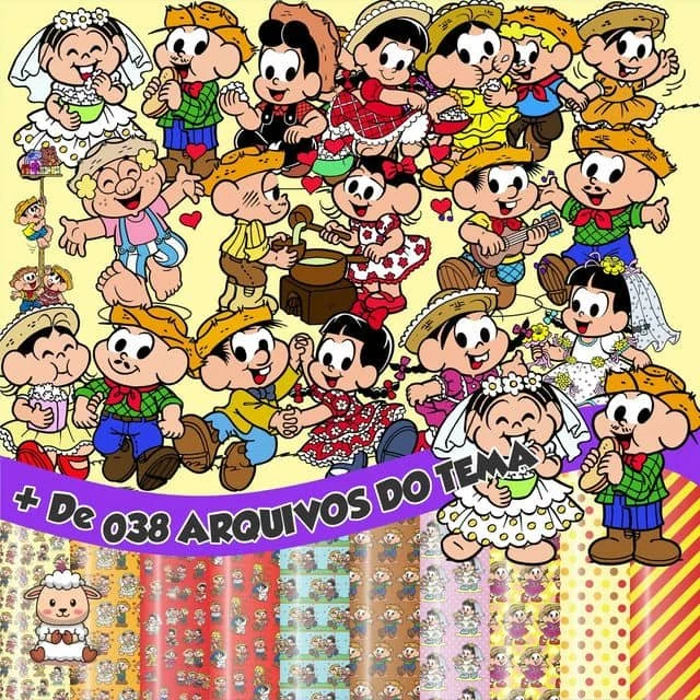 Prévia de Kit Digital Arraial da Turma da Monica 01 Png