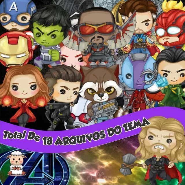Prévia de Kit Digital Avengers Baby Aquarela 01 Png