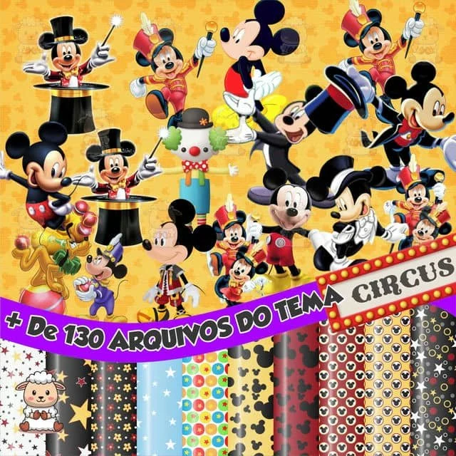 Prévia de Kit Digital Circo Mickey 01 Png