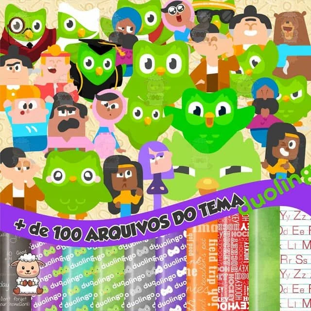 Prévia de Kit Digital Duolingo 01 Png