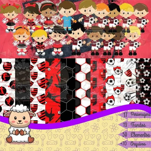 Prévia de Kit Digital Flamengo 01 Png
