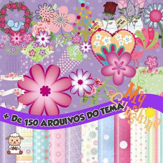 Prévia de Kit Digital Flores 02 Png