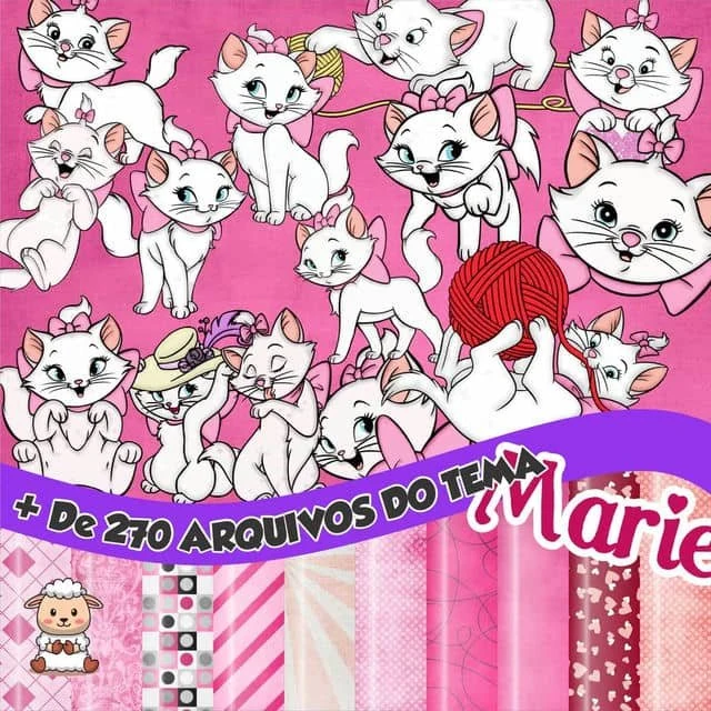 Prévia de Kit Digital Gatinha Marie 01 Png