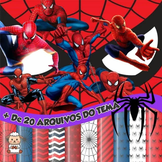 Prévia de Kit Digital Homem Aranha 01 Png