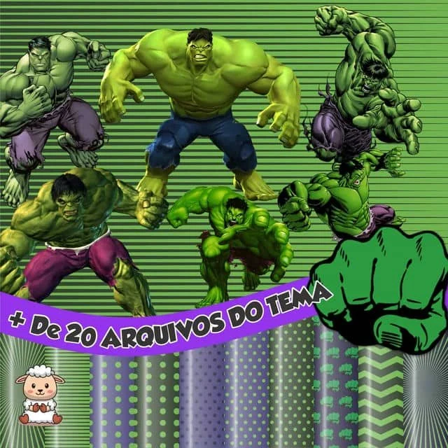 Prévia de Kit Digital Hulk 01 Png