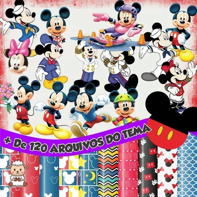 Prévia de Kit Digital Mickey 02 Png