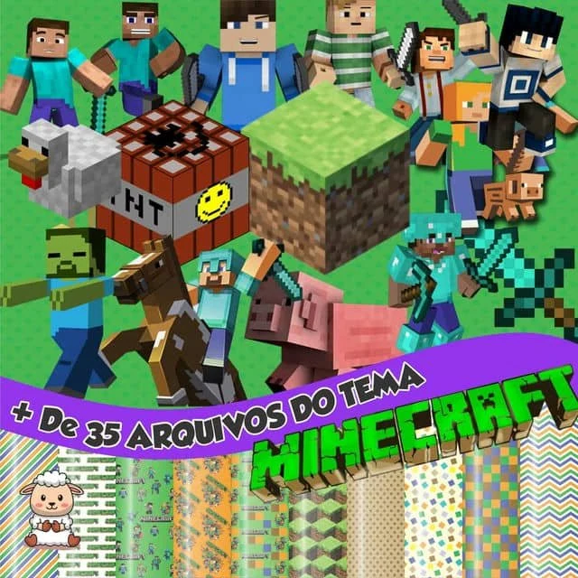 Prévia de Kit Digital Minecraft 01 Png