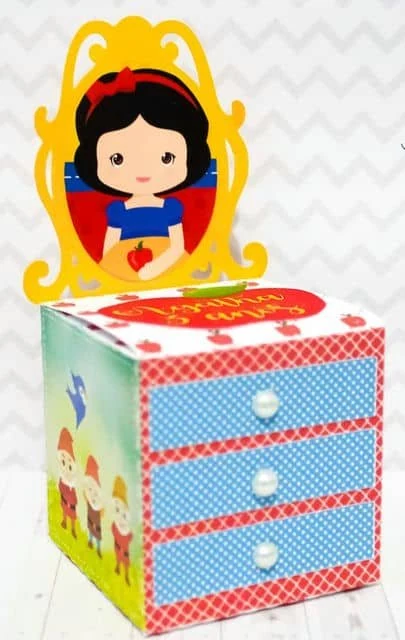 Prévia de Caixa Penteadeira Branca de Neve Cute 01 Silhouette