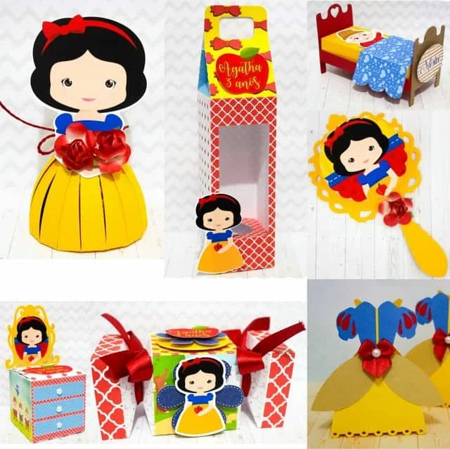 Prévia de Kit Branca De Neve Cute 01 Silhouette