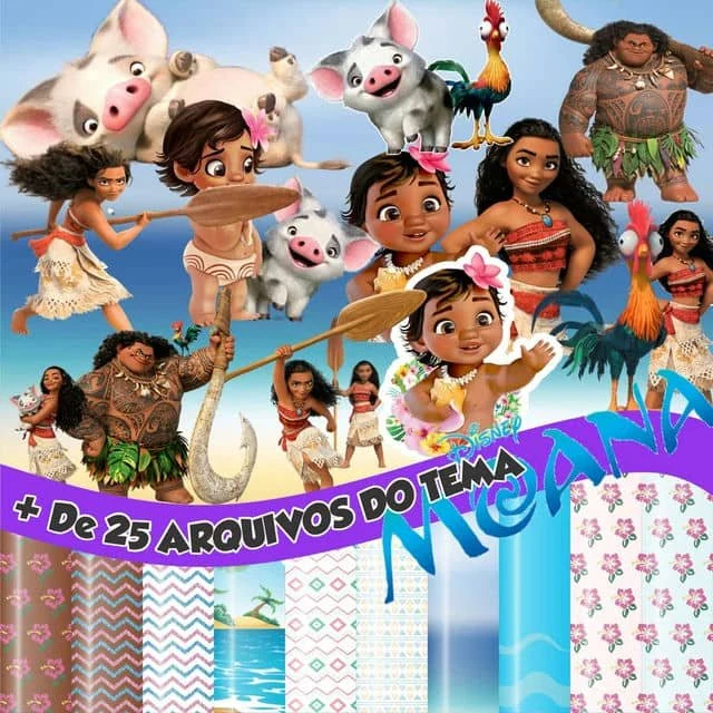 Prévia de Kit Digital Moana 01 Png