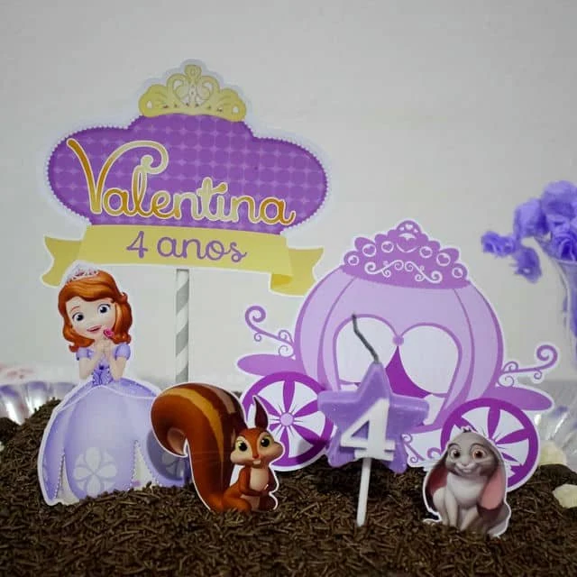 Prévia de Topo De Bolo Princesa Sofia 01 Silhouette