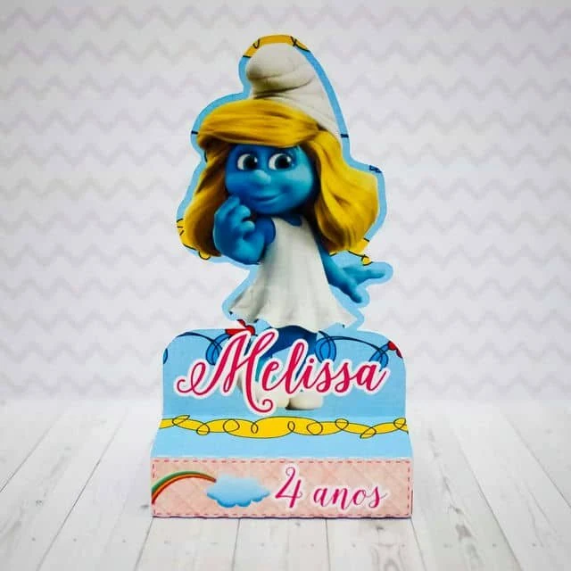 Prévia de Porta Bis Duplo smurf 01 Silhouette Corte