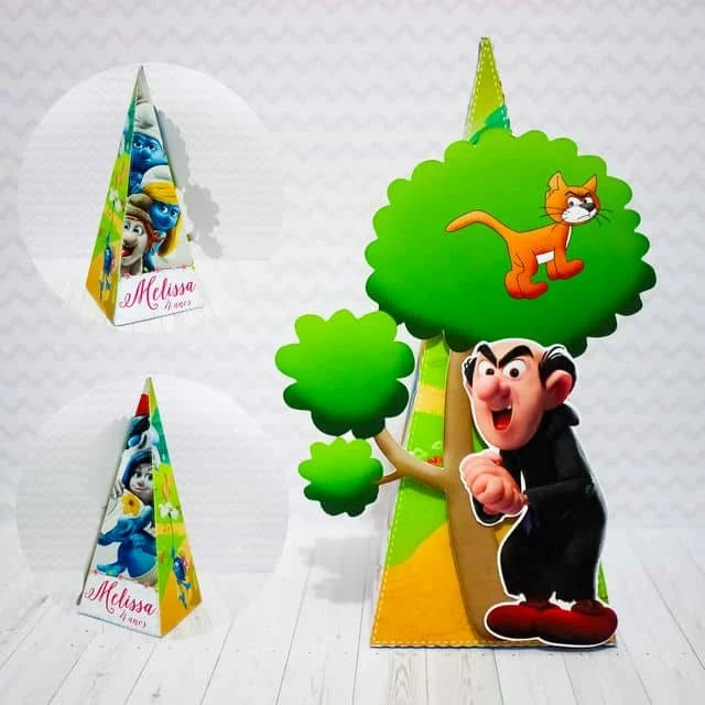 Prévia de Caixa Piramide Smurf 01 Silhouette Corte