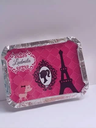 Prévia de Tampa Para Marmitinha Barbie Paris 01 Silhouette Corte