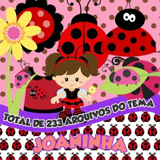 Prévia de Kit Digital Joaninha 02 Png