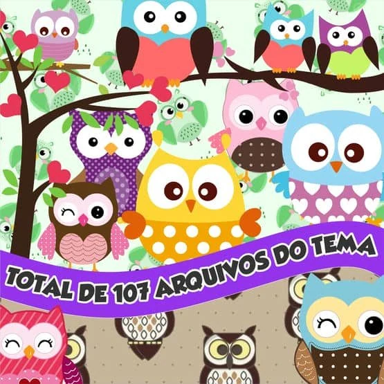 Prévia de Kit Digital Coruja 05 Png