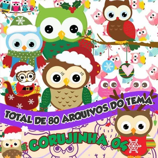 Prévia de Kit Digital Corujinha 04 Png