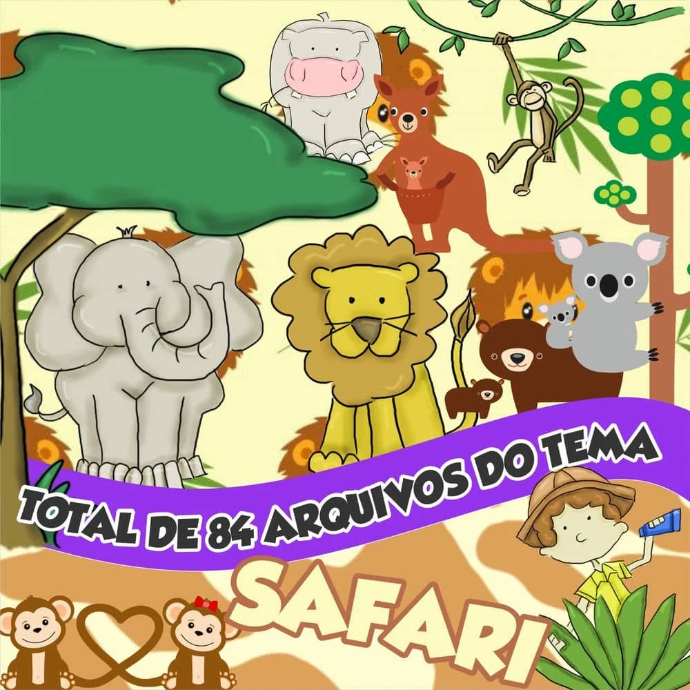 Prévia de kit Digital Safari 07 PNG