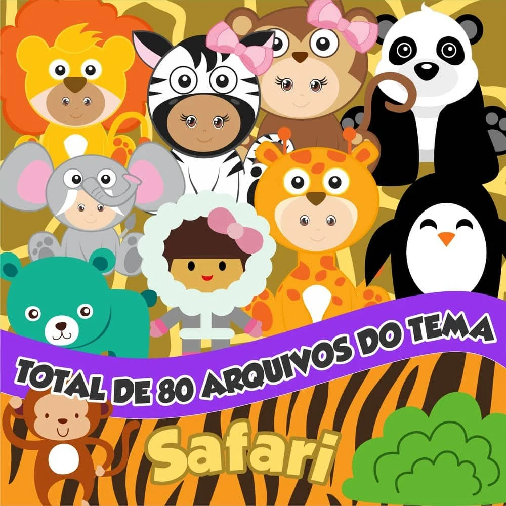 Prévia de kit Digital Safari 02 PNG