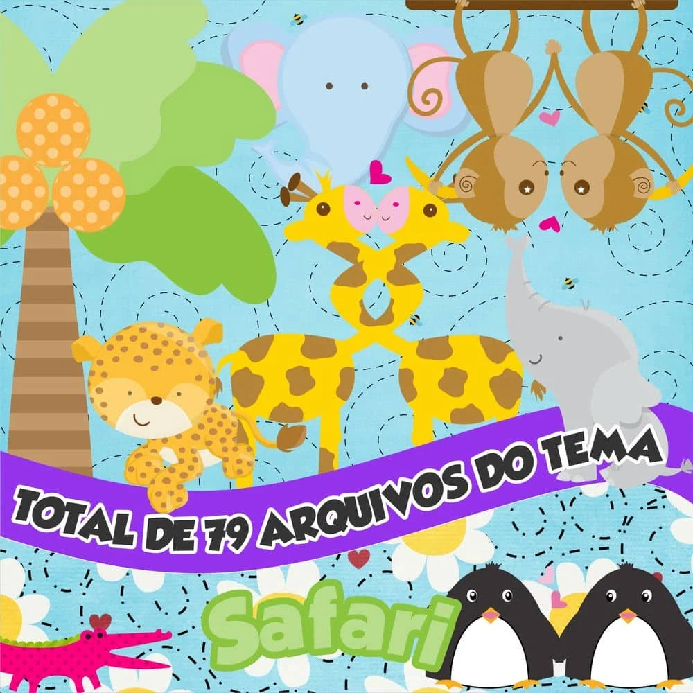 Prévia de kit Digital Safari 04 PNG
