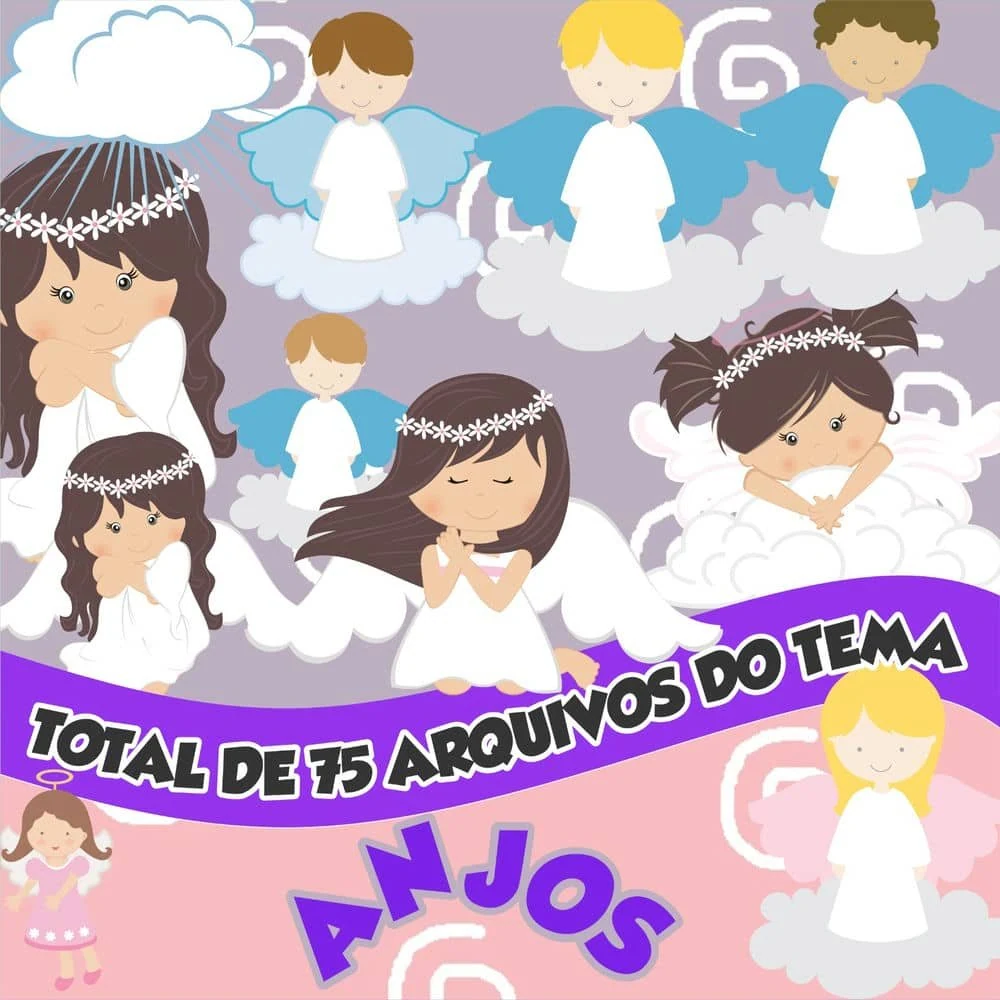 Prévia de kit Digital Anjo 01 PNG