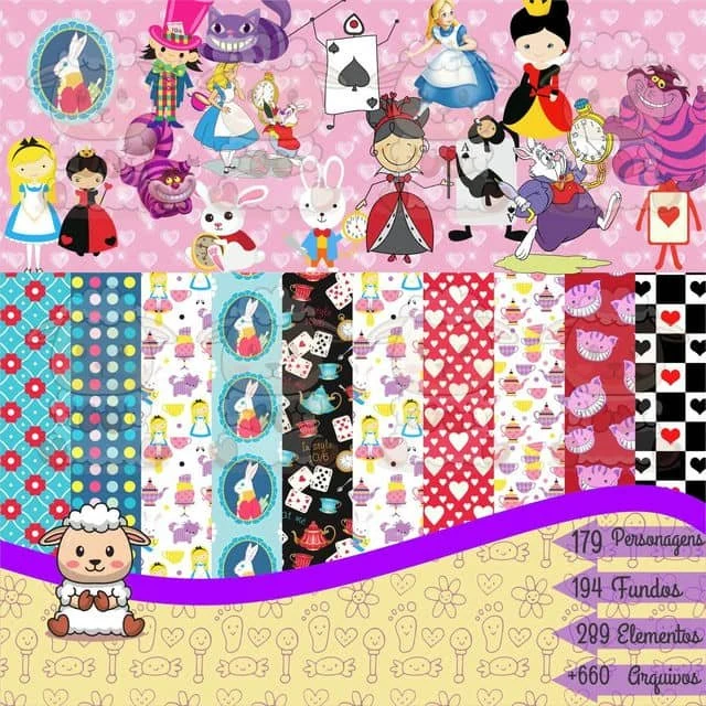 Prévia de Kit Digital Alice no Pais das Maravilhas 01 Png