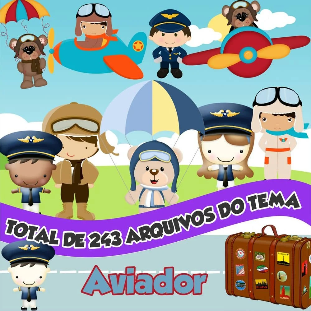 Prévia de Kit Digital Aviador 02 Png