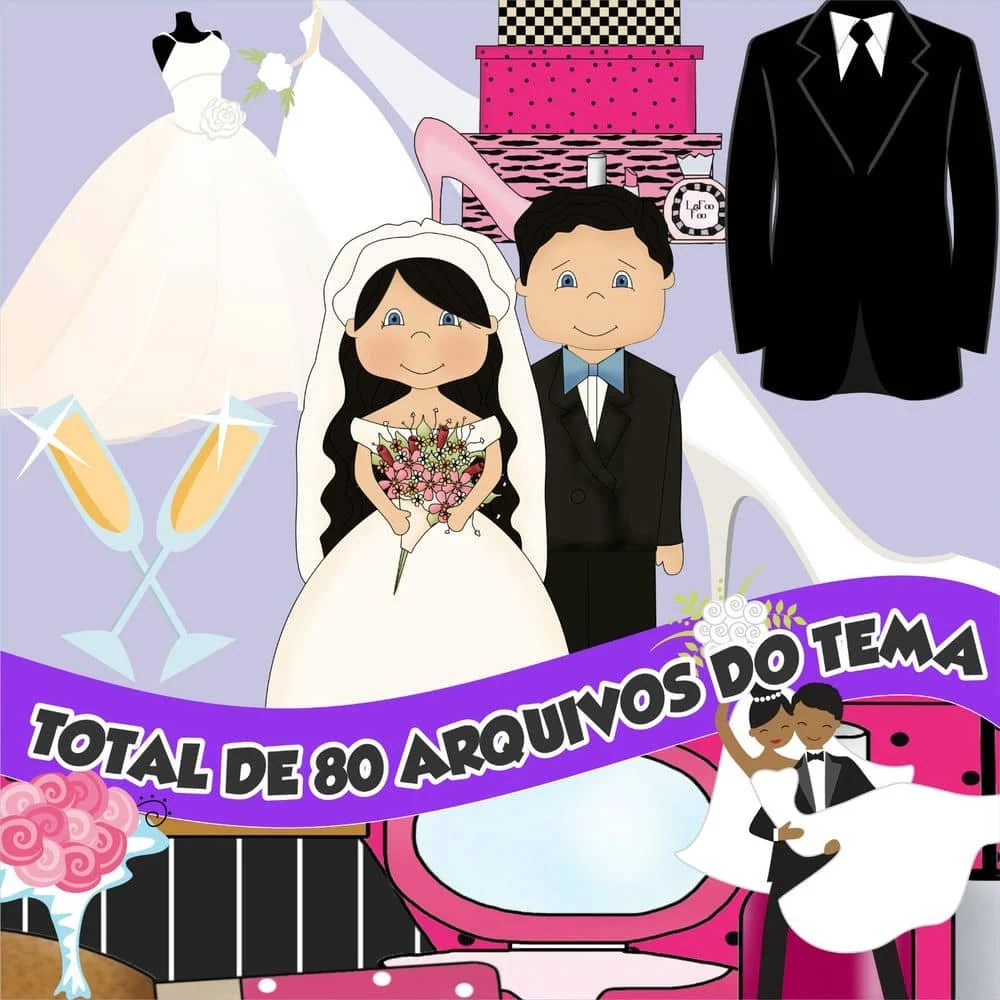 Prévia de Kit Digital Casamento 03 Png