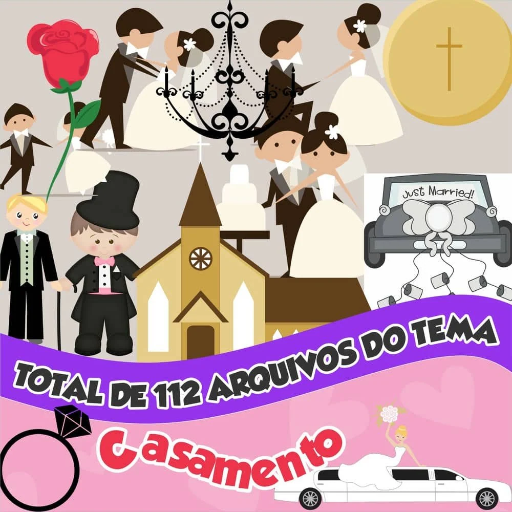 Prévia de Kit Digital Casamento 04 Png